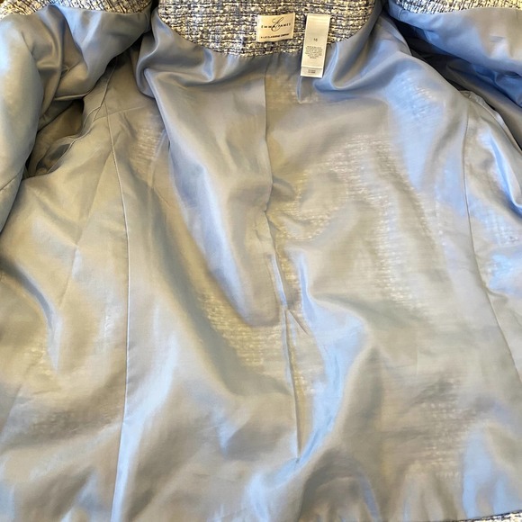 Emma James Light Blue Tweed Blazer Womens Sz 16 - Picture 8 of 9